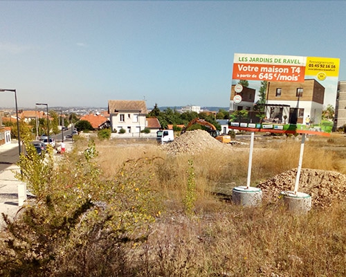 Les Jardins de Ravel - Début du chantier à Soyaux