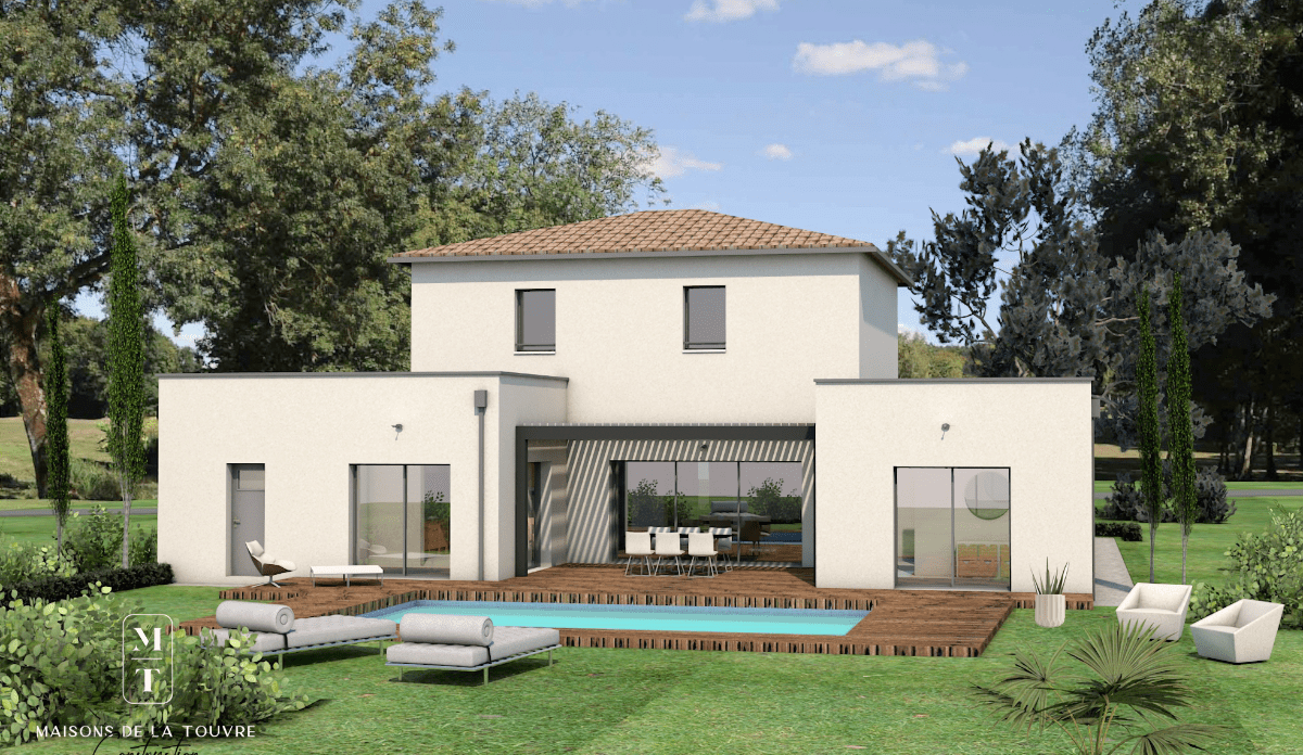 Construction maison moderne à étage avec piscine sur Angoulême - Charente